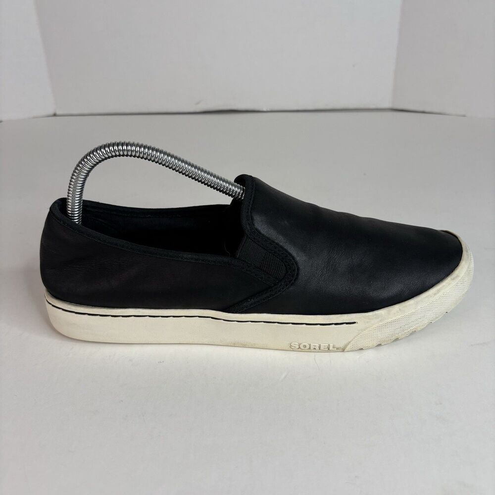 Sorel Womens Campsneaker Size 11 NL2979-010 Black Casual Shoes Sneakers Slip On